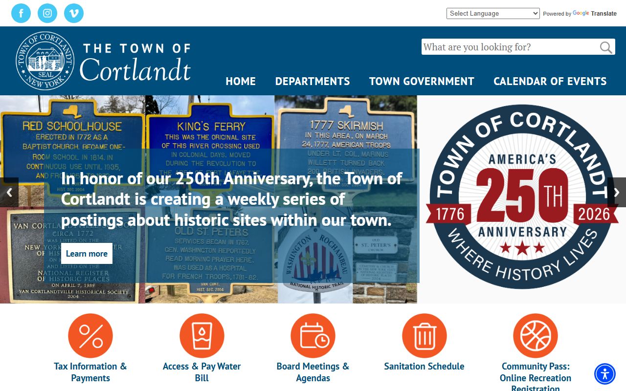 Town of Cortlandt official website relevant to Binghamton people search