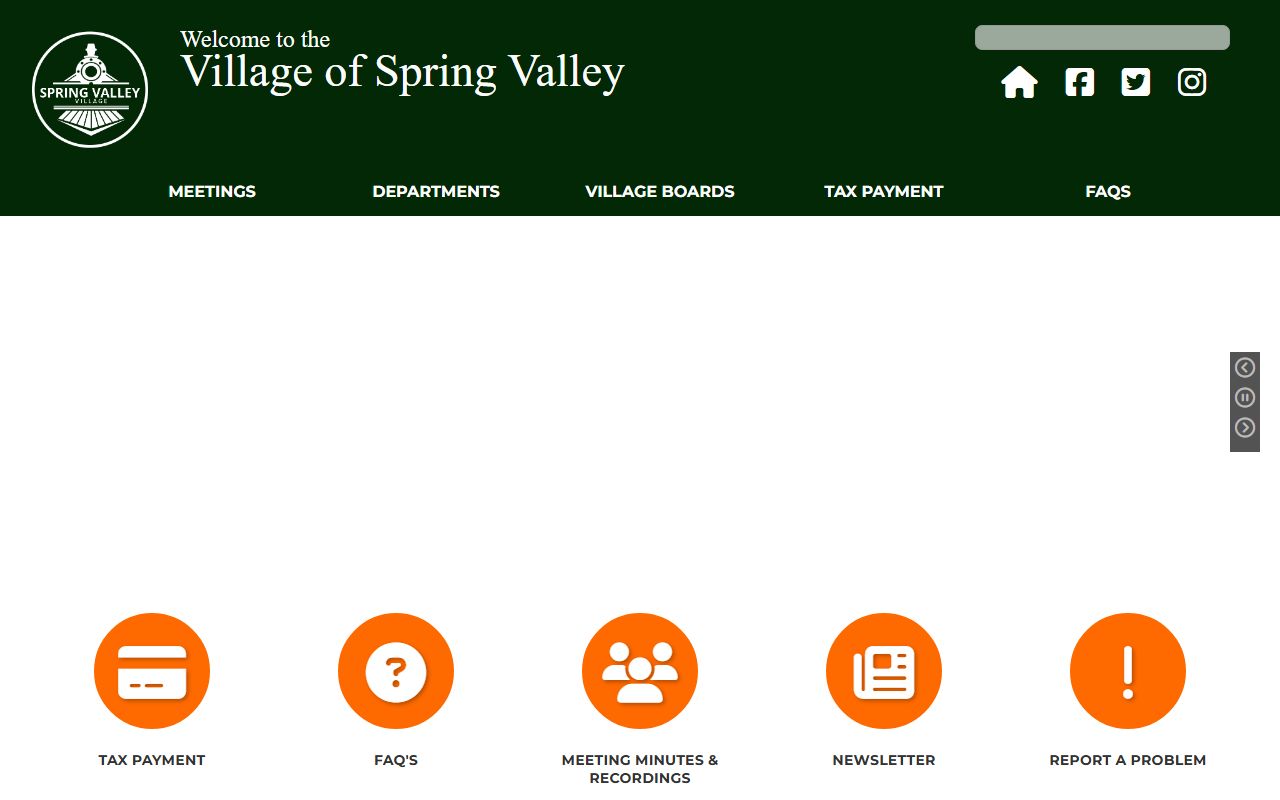 Village of Spring Valley clerk office website for Clarence people search reference
