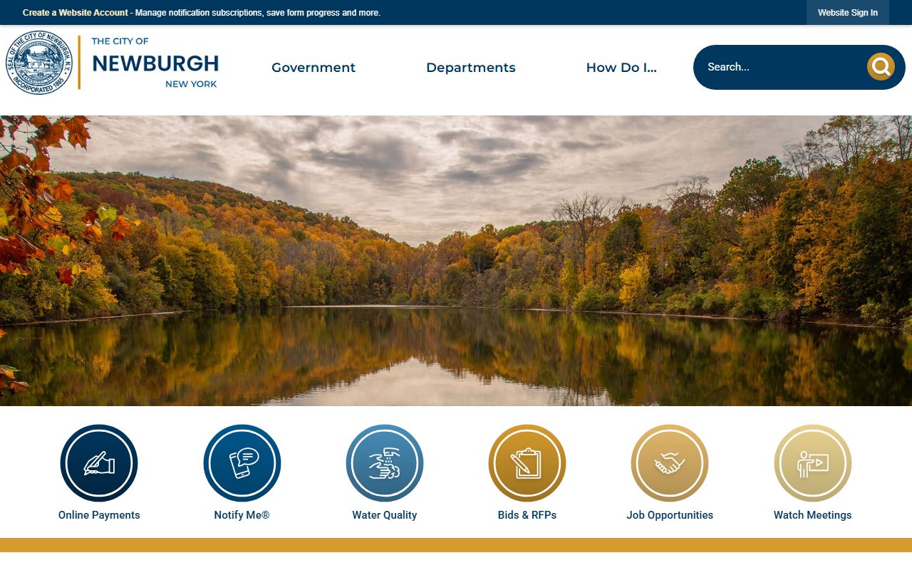 City of Newburgh official website relevant to Harrison people search