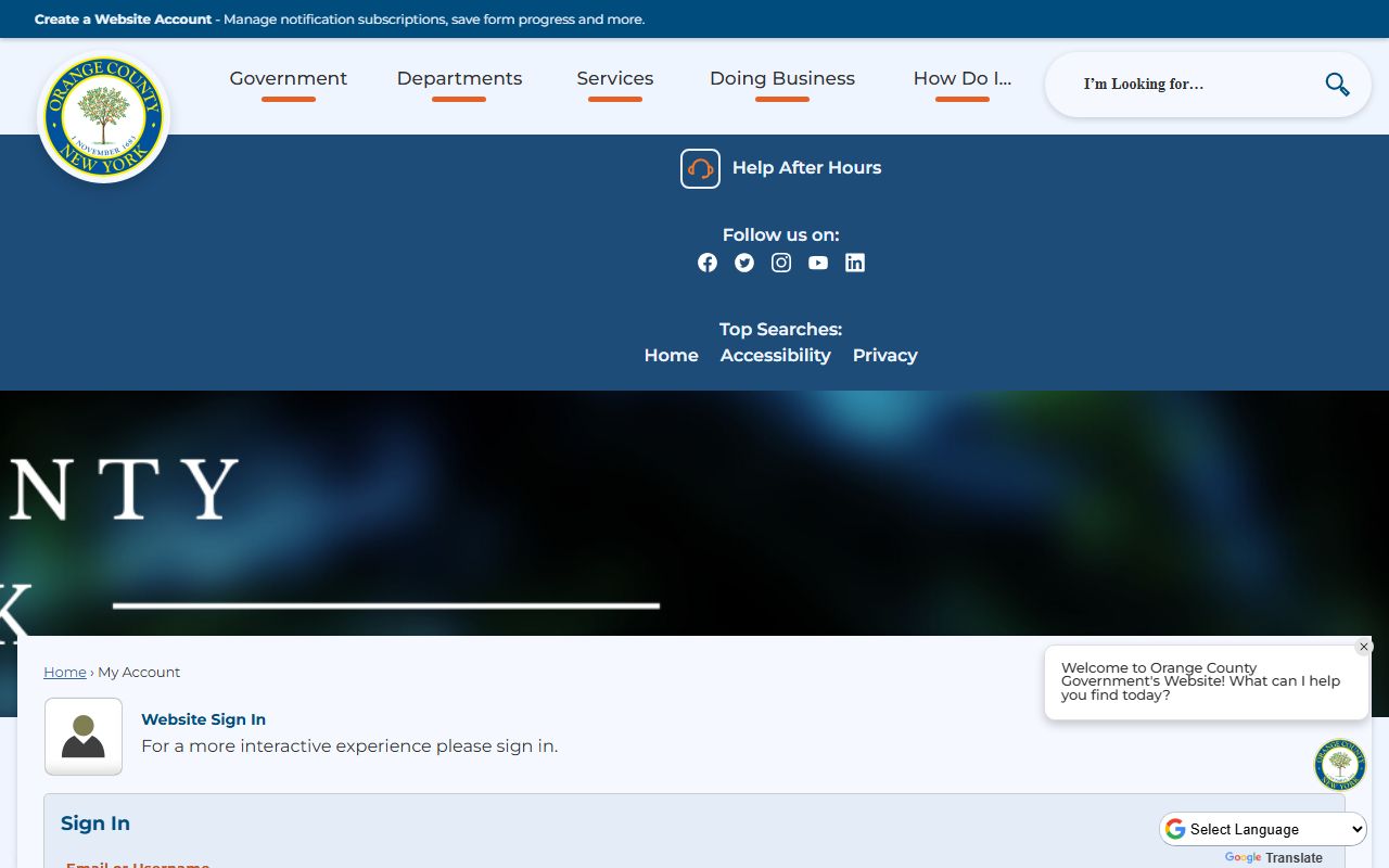 Orange County Sheriff's Office website for Kiryas Joel people search