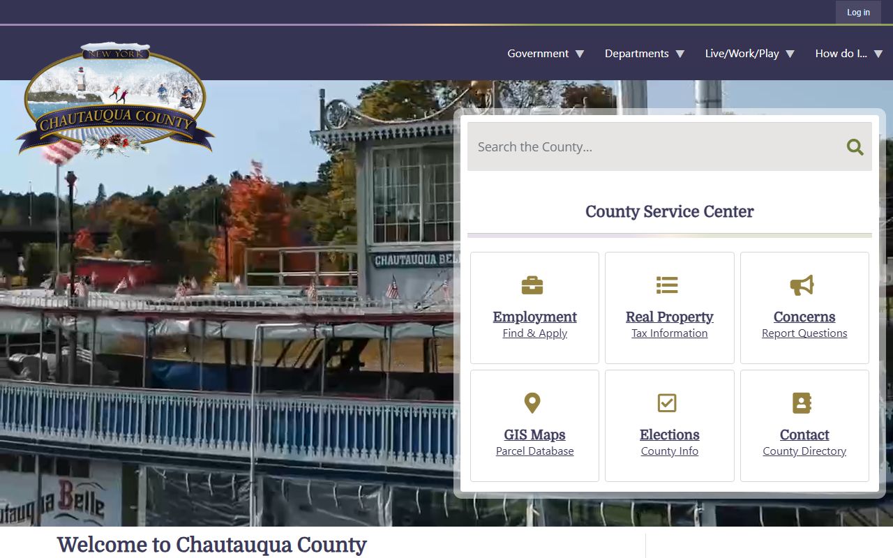 Chautauqua County government website relevant to Middletown people search