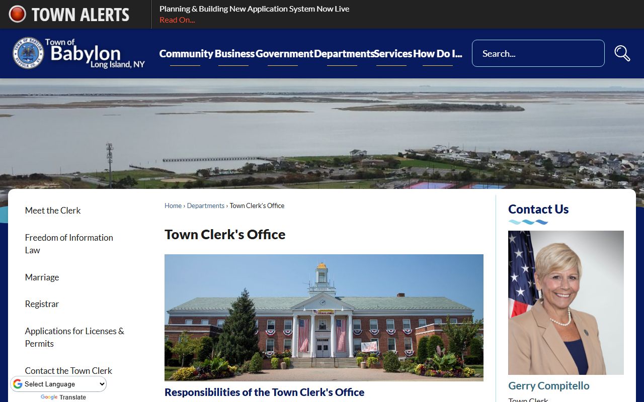 Town of Babylon clerk page relevant to Middletown people search