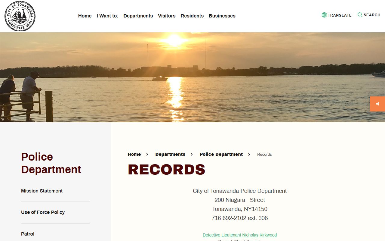 City of Tonawanda police records page relevant to New Rochelle people search