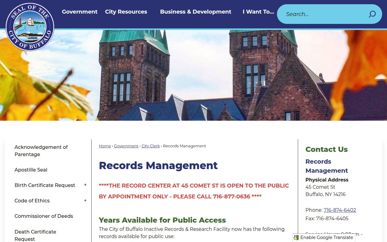 Records management portal used for Oyster Bay people search