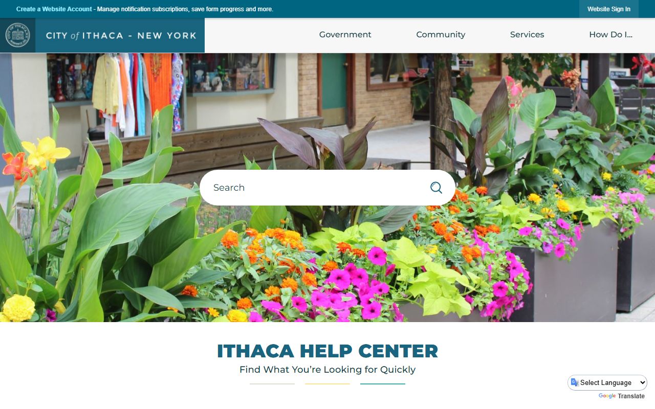 Ithaca city clerk page relevant to Penfield people search