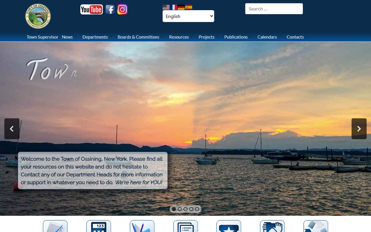 Town of Ossining official website relevant to Saratoga Springs people search