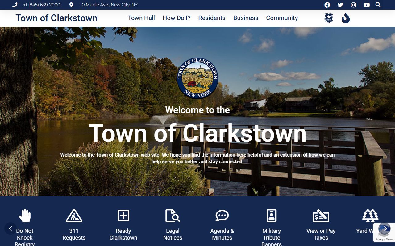 Town of Clarkstown official website for Syracuse people search reference