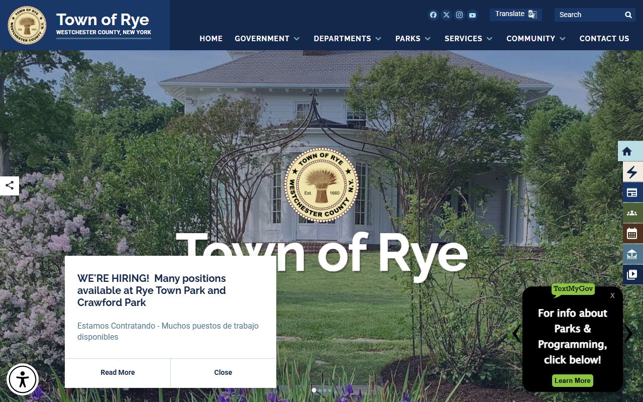 Town of Rye official website relevant to Union people search