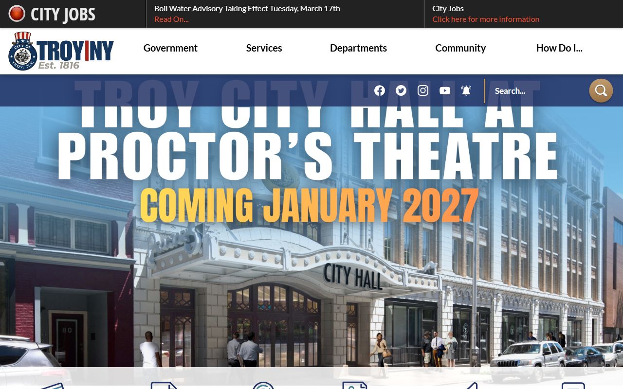 City of Troy official website relevant to Utica people search
