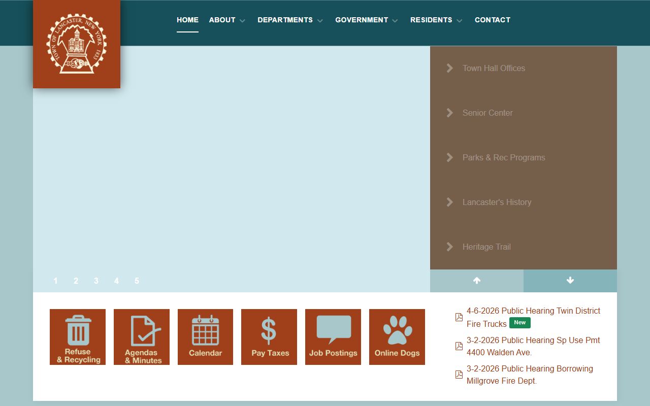 Town of Lancaster website relevant to Valley Stream people search