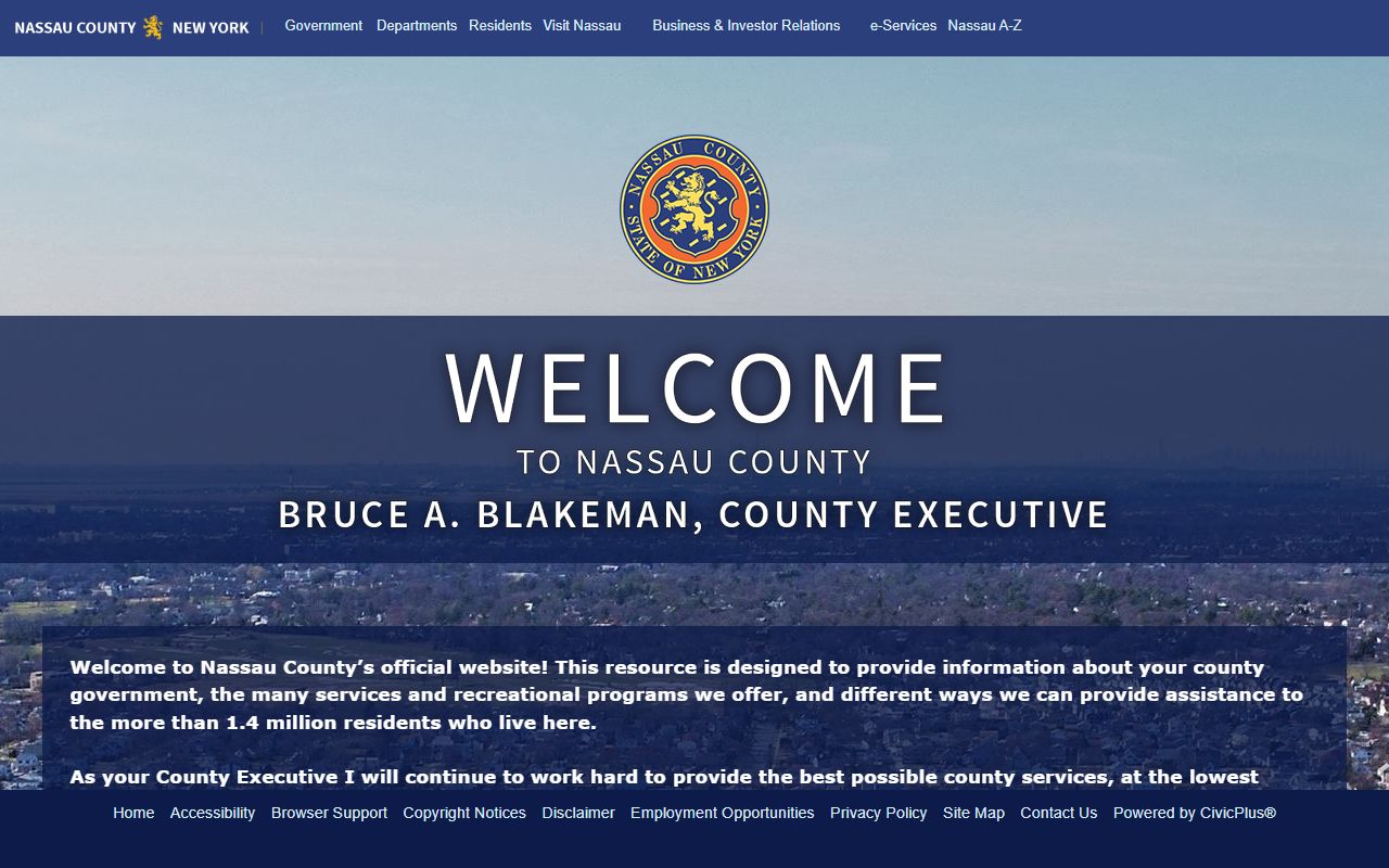 County government website portal for Bronx County people search